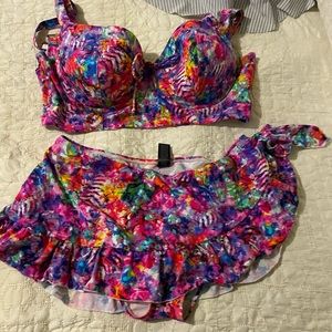 Adore me bikini with skirt bottoms